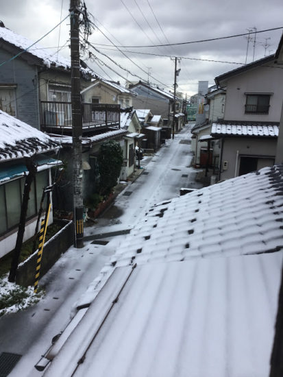 市街地の雪(三日市地域)