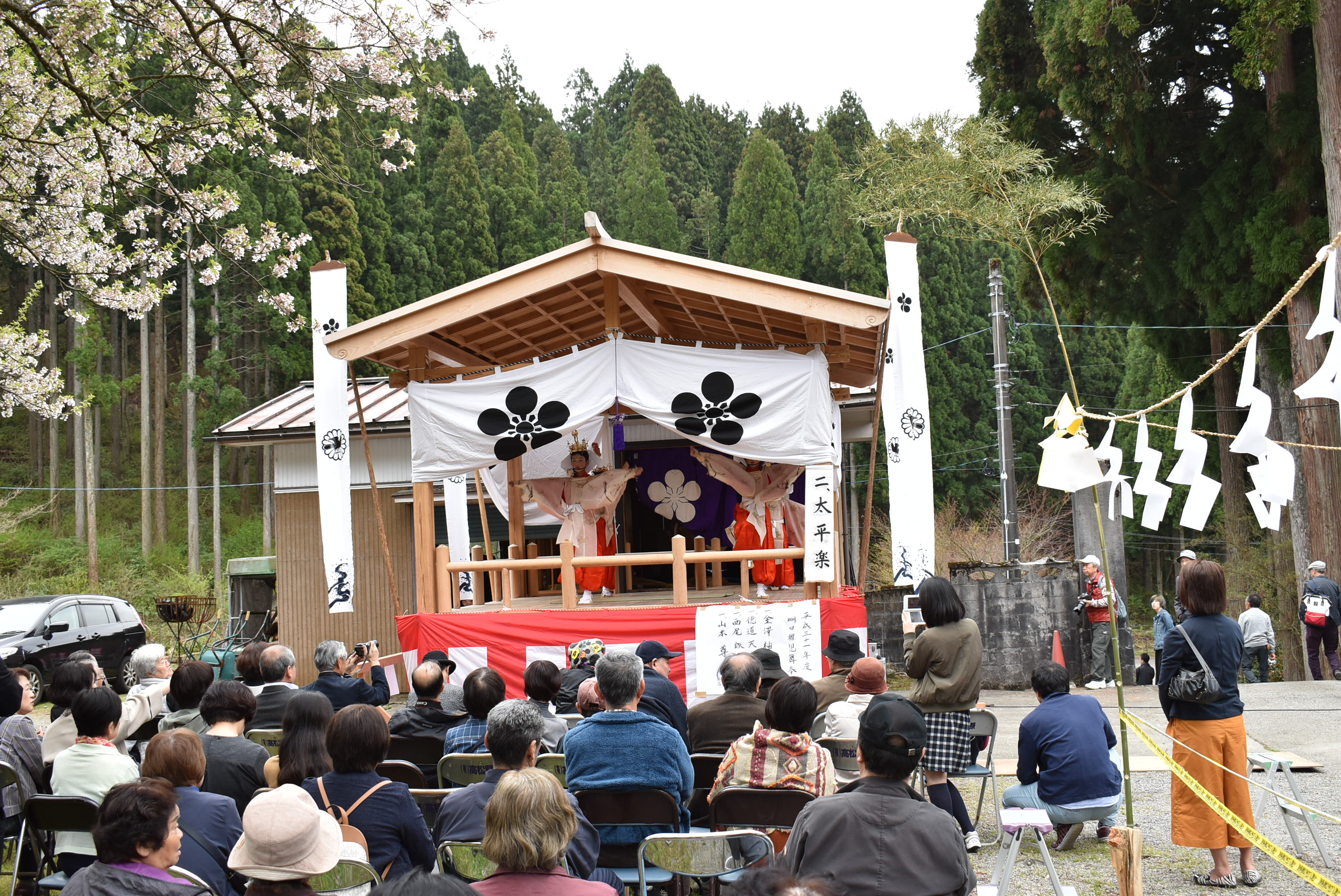 廿日会祭の稚児舞