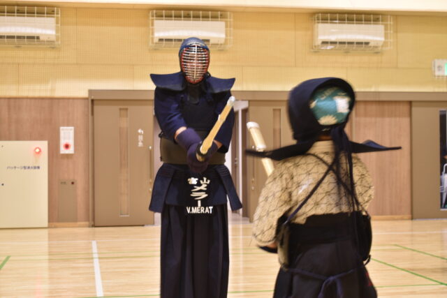 黒部市錬成館での稽古